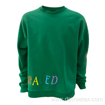 Custom Embroidery Logo Cotton Casual Crewneck Sweatshirt